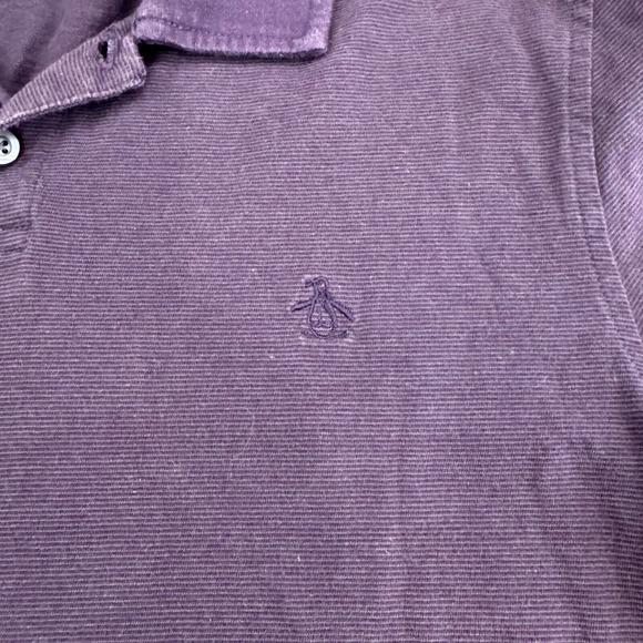 Penguin Polo Shirt Women's Medium Heritage Slim Fit Purple Casual Top‎ Golf - Picture 1 of 6